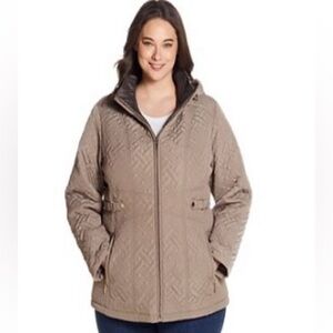 (#2)Gallery of New York Taupe Quilted Jacket